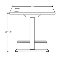 Mod Height Adjustable Desk Bundle, 60" X 30" X 27.5" To 47.75", Slate Teak/silver, Ships In 7-10 Business Days