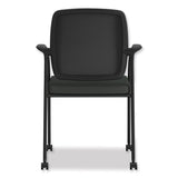 Nucleus Series Recharge Guest Chair, Supports Up To 300 Lb, 24.81" X 23.5" X 36.38", Iron Ore Seat, Black Back, Black Base