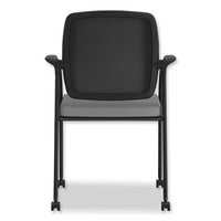 Nucleus Series Recharge Guest Chair, Supports Up To 300 Lb, 24.81" X 23.5" X 36.38", Frost Seat, Black Back, Black Base