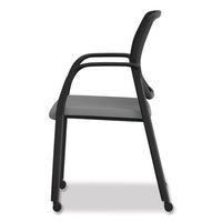 Nucleus Series Recharge Guest Chair, Supports Up To 300 Lb, 24.81" X 23.5" X 36.38", Frost Seat, Black Back, Black Base