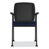 Nucleus Series Recharge Guest Chair, Supports Up To 300 Lb, 24.81" X 23.5" X 36.38", Navy Seat, Black Back, Black Base