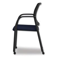 Nucleus Series Recharge Guest Chair, Supports Up To 300 Lb, 24.81" X 23.5" X 36.38", Navy Seat, Black Back, Black Base