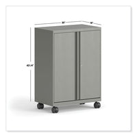 Smartlink Mobile Cabinet, 10 Compartments, 30w X 18d X 42.32h, Platinum Metallic, Ships In 7-10 Business Days