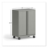 Smartlink Mobile Cabinet, 10 Compartments, 30w X 18d X 42.32h, Platinum Metallic, Ships In 7-10 Business Days