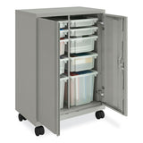 Smartlink Mobile Cabinet, 10 Compartments, 30w X 18d X 42.32h, Platinum Metallic, Ships In 7-10 Business Days