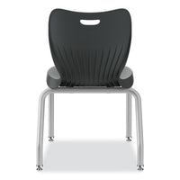 Smartlink Four-leg Chair, Up To 275 Lb, 16" Seat Height, Lava Seat/back, Platinum Base, 4/carton, Ships In 7-10 Bus Days