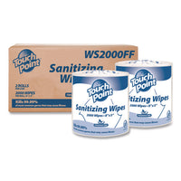 Hand Sanitizing Wipes Refill, 5 X 8, Fragrance Free, White, 2,000 Wipes/roll, 2 Rolls/carton