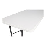 Indestructable Classic Folding Picnic Table, Rectangular, 71" X 63" X 18" To 29", White