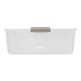 50 Qt. Latch Lid Underbed Storage Box, 17.75" X 32.5" X 6.5", Clear