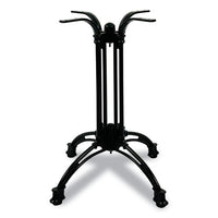 Topalit Tables, Round, 36" Dia X 29"h, Silver Top, Black Iron Base/legs