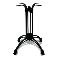 Topalit Tables, Round, 36" Dia X 29"h, Teak Top, Black Iron Base/legs