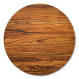 Topalit Tables, Round, 36" Dia X 29"h, Teak Top, Black Iron Base/legs