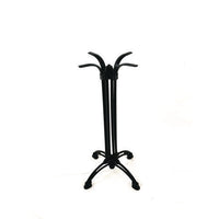 Topalit Tables, Round, 24" Dia X 44"h, Teak Top, Black Iron Base/legs