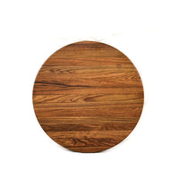 Topalit Tables, Round, 24" Dia X 44"h, Teak Top, Black Iron Base/legs