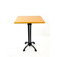 Solid Wood Tables, Cast Iron Base, Square, 36w X 36d X 43.75h, Natural