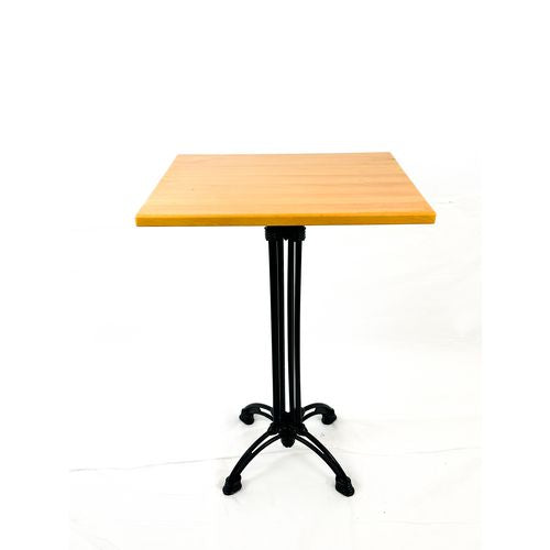 Solid Wood Tables, Cast Iron Base, Square, 36w X 36d X 43.75h, Natural