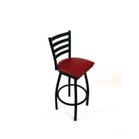 Boggs Series Barstool, Supports Up To 300 Lb, 30.5" Seat Height, Burgundy Seat, Black Back, Black Base