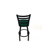 Boggs Series Barstool, Supports Up To 300 Lb, 30.5" Seat Height, Green Seat, Black Back, Black Base