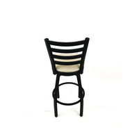 Boggs Series Barstool, Supports Up To 300 Lb, 30.5" Seat Height, Taupe Seat, Black Back, Black Base