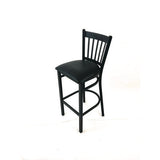 Cobra Series Barstool, Supports Up To 300 Lb, 28.5" Seat Height, Black Seat, Black Back, Black Base