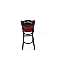 Eagle Series Barstool, Supports Up To 300 Lb, 28.5" Seat Height, Burgundy Seat, Dark Walnut Back, Black Base