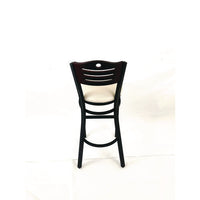 Eagle Series Barstool, Supports Up To 300 Lb, 28.5" Seat Height, Cream Seat, Dark Mahogany Back, Black Base