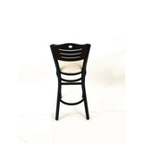 Eagle Series Barstool, Supports Up To 300 Lb, 28.5" Seat Height, Cream Seat, Dark Mahogany Back, Black Base