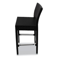 Gama Series Barstools, Supports Up To 300 Lb, 31.25" Seat Height, Chocolate Seat, Chocolate Back, Chocolate Base