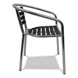 Pinzon Series Chairs, Support Up To 300 Lb, 18" Seat Height, Black/silver Seat, Black/silver Back, Silver Base