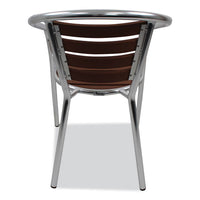 Pinzon Series Chairs, Support Up To 300 Lb, 18" Seat Height, Tan/silver Seat, Tan/silver Back, Silver Base