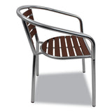 Pinzon Series Chairs, Support Up To 300 Lb, 18" Seat Height, Tan/silver Seat, Tan/silver Back, Silver Base