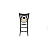 X Series Barstool, Supports Up To 300 Lb, 29.5" Seat Height, Cream Seat, Black Back, Black Base