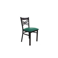 X Series Chair, Supports Up To 300 Lb, 18" Seat Height, Green Seat, Black Back, Black Base