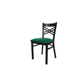 X Series Chair, Supports Up To 300 Lb, 18" Seat Height, Green Seat, Black Back, Black Base