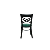 X Series Chair, Supports Up To 300 Lb, 18" Seat Height, Green Seat, Black Back, Black Base