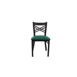 X Series Chair, Supports Up To 300 Lb, 18" Seat Height, Green Seat, Black Back, Black Base