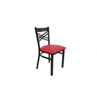 X Series Chair, Supports Up To 300 Lb, 18" Seat Height, Red Seat, Black Back, Black Base