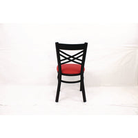 X Series Chair, Supports Up To 300 Lb, 18" Seat Height, Red Seat, Black Back, Black Base