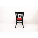 X Series Chair, Supports Up To 300 Lb, 18" Seat Height, Red Seat, Black Back, Black Base