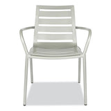 Zarco Series Armchair, Outdoor-seating, Supports Up To 300 Lb, 18" Seat Height, Silver Seat, Silver Back, Silver Base