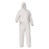 Kga35 Liquid And Particle Protection Coveralls, Elastic Wrists, Ankles And Hood, 4x-large, White, 25/carton