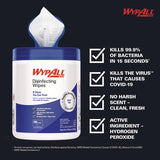 Hydrogen Peroxide Disinfecting Wipes, 1-ply, 7 X 5.75, Fresh Scent, White, 185 Wipes/canister