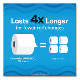Ultra Cleancare Toilet Paper, Strong Tissue, Mega Rolls, Septic Safe, 1-ply, White, 284/roll, 12 Rolls/pack, 48 Rolls/carton