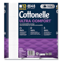 Ultra Comfortcare Toilet Paper, Soft Tissue, Mega Rolls, Septic Safe, 2-ply, White, 284/roll, 12 Rolls/pack, 48 Rolls/carton
