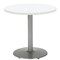 Pedestal Table With Four White Kool Series Chairs, Round, 36" Dia X 29h, Designer White, Ships In 4-6 Business Days