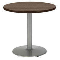 Pedestal Table With Four Coral Kool Series Chairs, Round, 36" Dia X 29h, Studio Teak, Ships In 4-6 Business Days