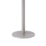 Pedestal Bistro Table With Four Light Gray Kool Series Barstools, Round, 36" Dia X 41h, Designer White, Ships In 4-6 Bus Days