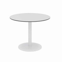 Eveleen Outdoor Patio Table, 4 Mocha Powder-coated Polymer Chairs, Round, 36" Dia X 29h, Fashion Gray, Ships In 4-6 Bus Days