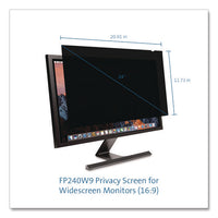 Anti-glare Reversible Privacy Screen For 24" Widescreen Flat Panel Monitor, 16:9 Aspect Ratio