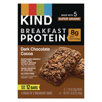 Breakfast Protein Bars, Dark Chocolate Cocoa, 1.76 Oz Two-bar Packs, 6/box